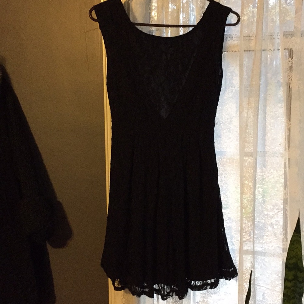 Black lace dress